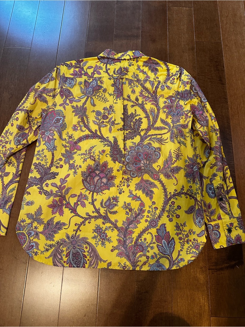 J. Crew Yellow Paisley Button-Up Blouse - Picture 4 of 4